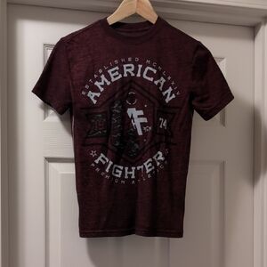American Fighter Burgundy Graphic Tee